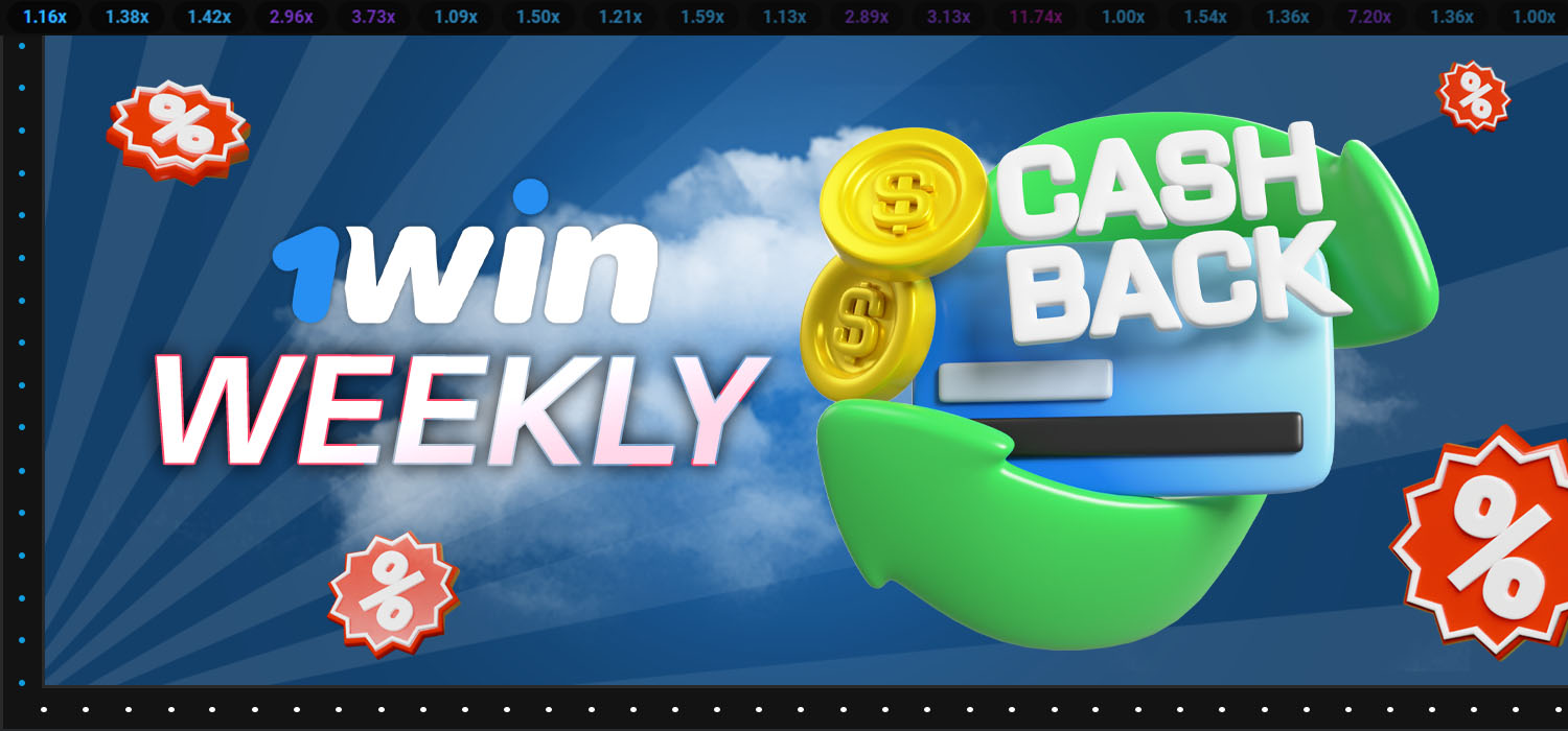 Weekly Cashback from 1Win Casino