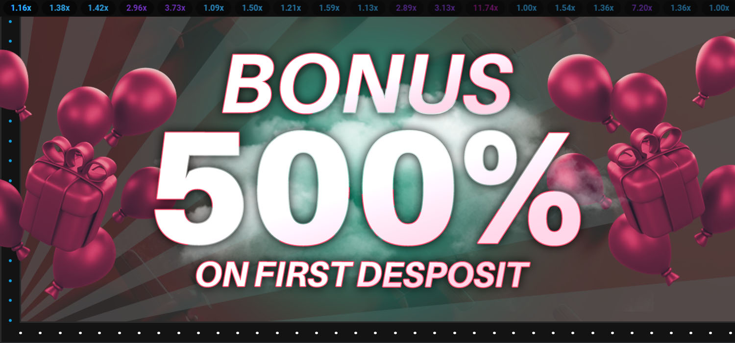 bonus 500% on the first deposit